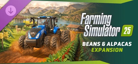 الغلاف الترويجي الرسمي للعبة Farming Simulator 25: Beans & Alpacas Expansion