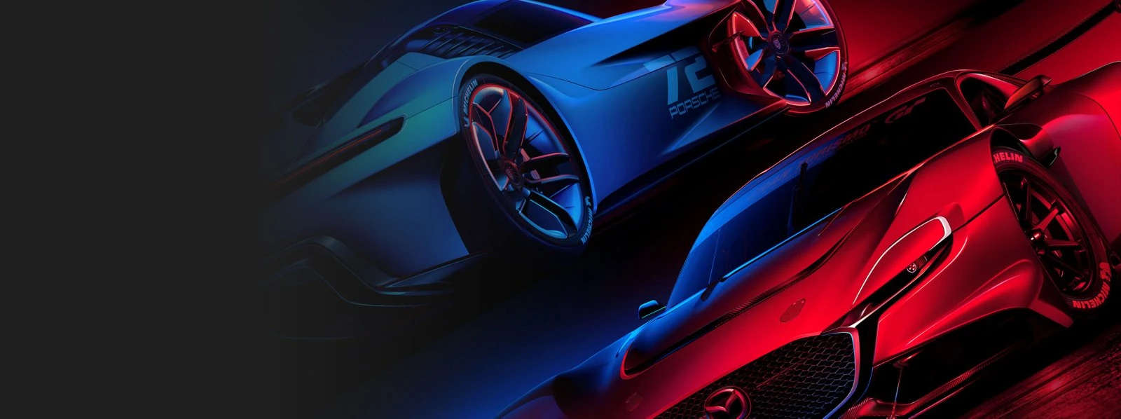 الرسم الترويجي الرسمي للعبة Gran Turismo 7 وسياراتها