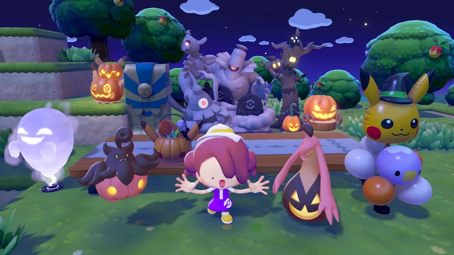 الصورة الترويجية الرسمية لحدث Pumpkaboo الموسمي في Pokémon Pokopia