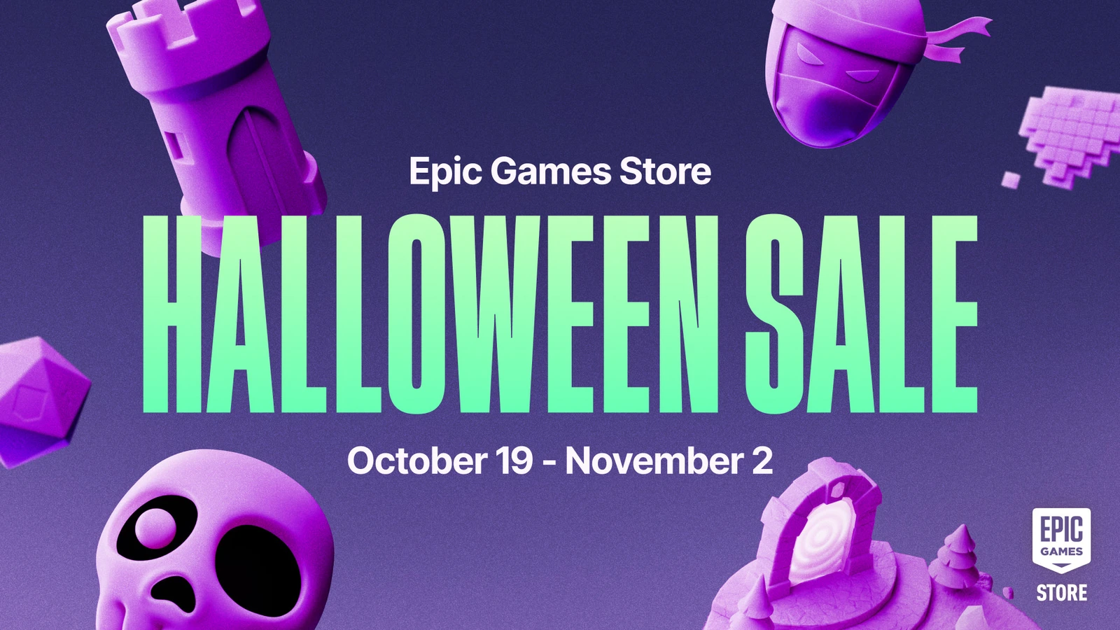 الرسم الترويجي الرسمي لتخفيضات Epic Halloween 2026
