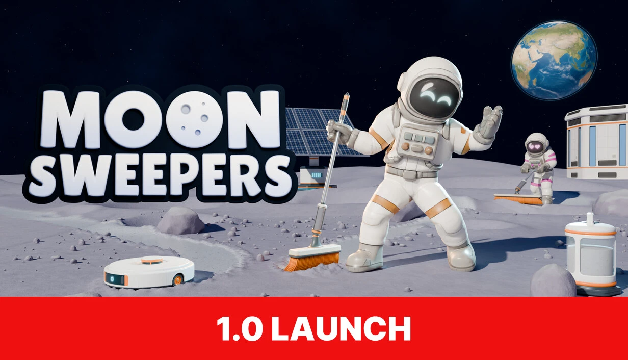 الرسم الترويجي الرسمي للعبة Moon Sweepers