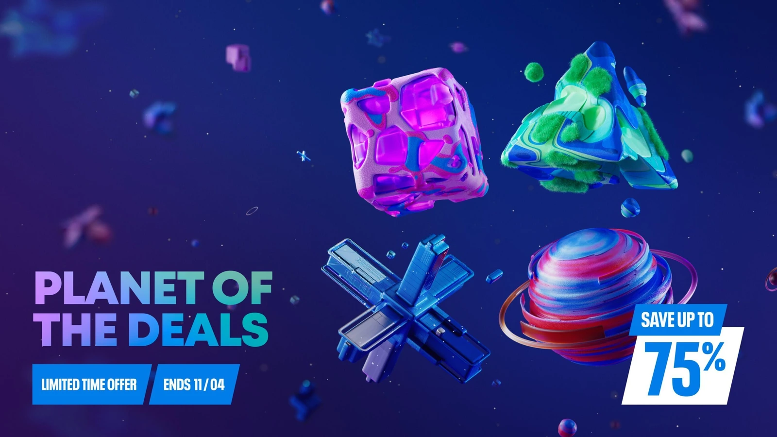 الرسم الرسمي لحملة Planet of the Deals من PlayStation