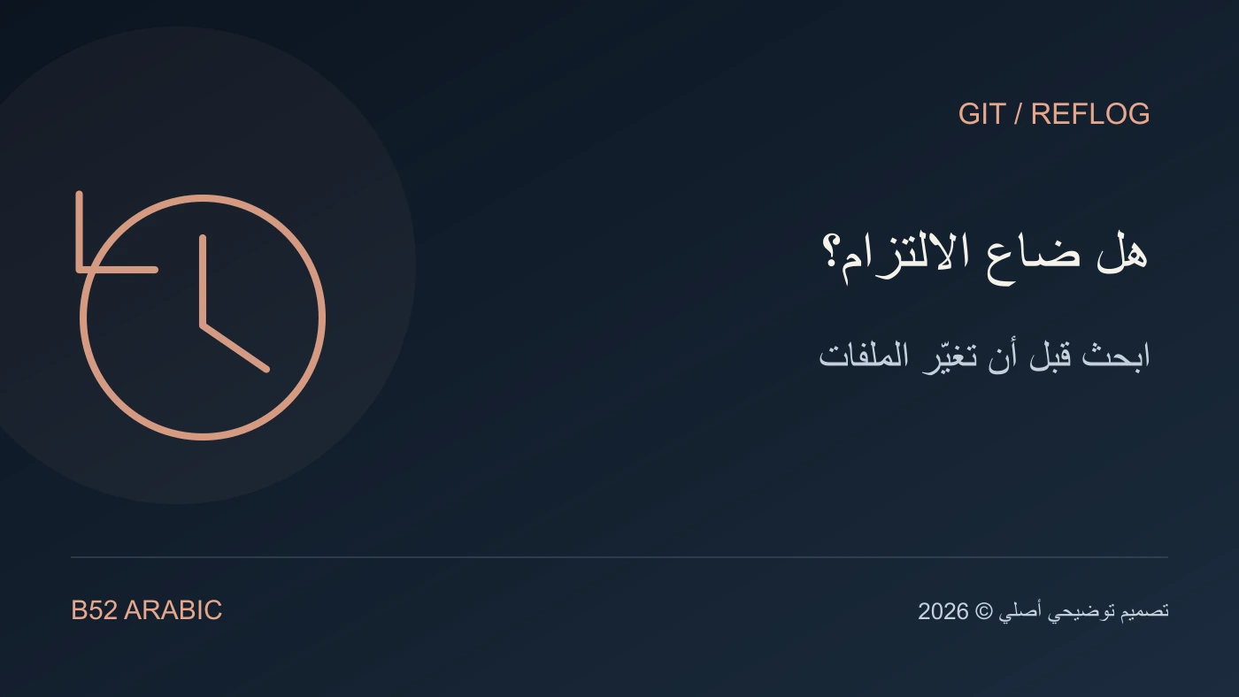 تصميم توضيحي من B52: هل ضاع الالتزام؟ — ابحث قبل أن تغيّر الملفات